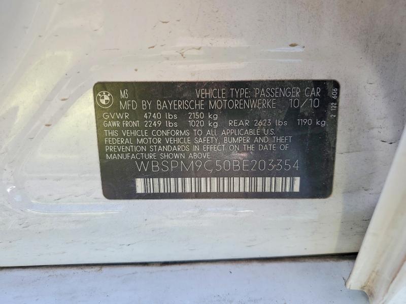 Продажа на аукционе авто 2011 Bmw M3, vin: WBSPM9C50BE203354, номер лота: 49582446