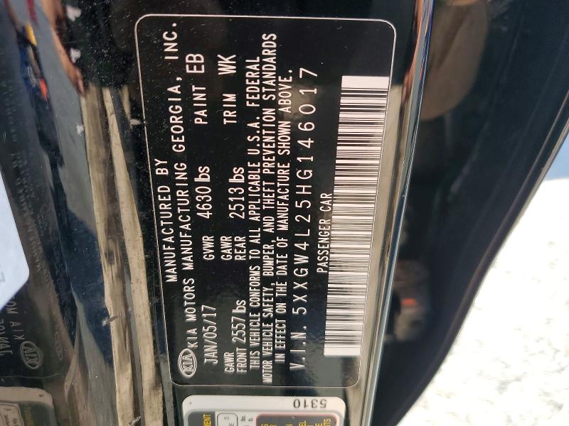 Продаж на аукціоні авто 2017 Kia Optima, vin: 5XXGW4L25HG146017, номер лоту: 50904736