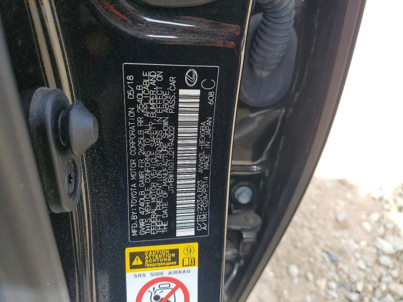 Aukcja sprzedaży 2018 Lexus Es 300h, vin: JTHBW1GG1J2194302, numer aukcji: 48566686