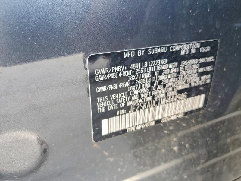 Aukcja sprzedaży 2021 Subaru Forester, vin: JF2SKAUC1MH444946, numer aukcji: 49515966