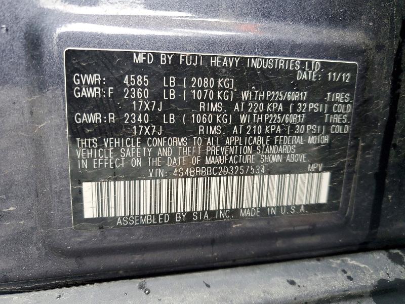Продажа на аукционе авто 2013 Subaru Outback, vin: 4S4BRBBC2D3257534, номер лота: 49686816