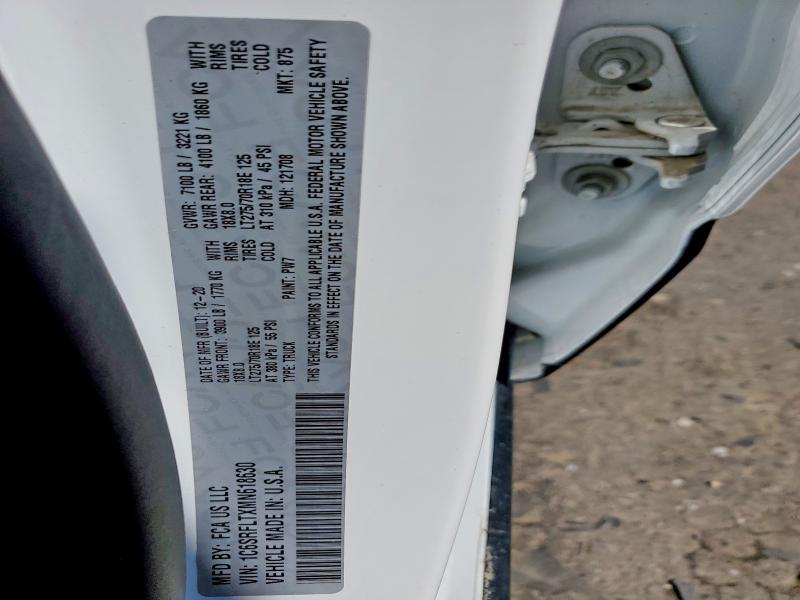 48871766 :رقم المزاد ، 1C6SRFLTXMN618630 vin ، 2021 Ram 1500 مزاد بيع