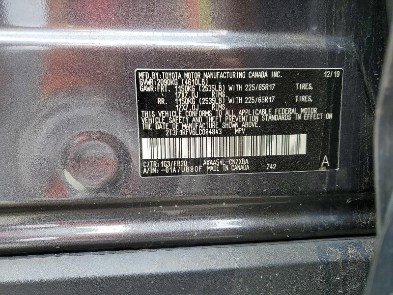 Aukcja sprzedaży 2020 Toyota Rav4, vin: 2T3F1RFV6LC084843, numer aukcji: 51655536