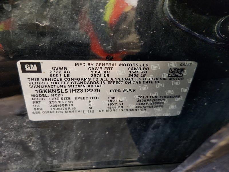 Продажа на аукционе авто 2017 Gmc Acadia, vin: 1GKKNSLS1HZ312276, номер лота: 50069676