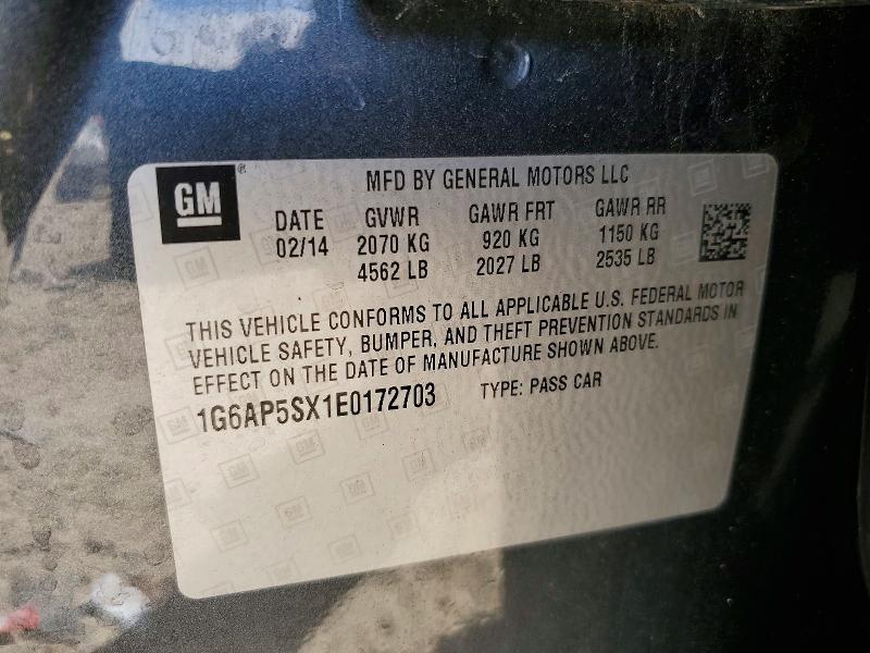 Продаж на аукціоні авто 2014 Cadillac Cts, vin: 1G6AP5SX1E0172703, номер лоту: 49751066