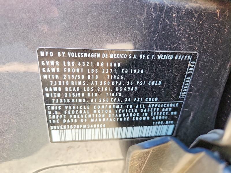 Aukcja sprzedaży 2023 Volkswagen Taos, vin: 3VVEX7B28PM348906, numer aukcji: 49033256