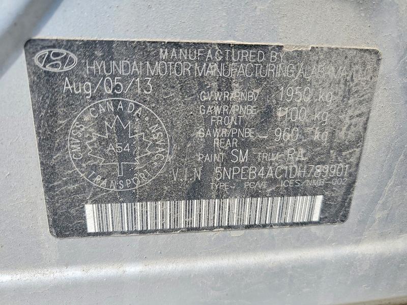 Aukcja sprzedaży 2013 Hyundai Sonata, vin: 5NPEB4AC1DH789901, numer aukcji: 50999436