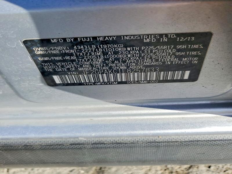 2014 Subaru Xv Crosstrek მანქანა იყიდება აუქციონზე, vin: JF2GPAKC1E8257833, აუქციონის ნომერი: 49396116