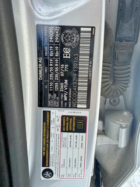 Продажа на аукционе авто 2017 Mercedes-benz Glc, vin: WDC0G4KB2HF139163, номер лота: 49439286