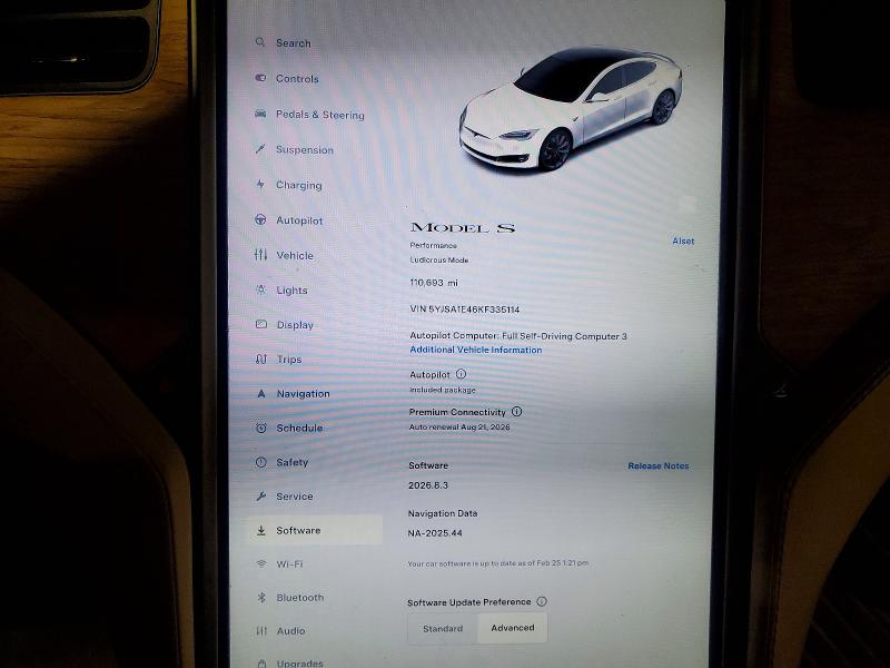 51782336 :رقم المزاد ، 5YJSA1E46KF335114 vin ، 2019 Tesla Model S مزاد بيع