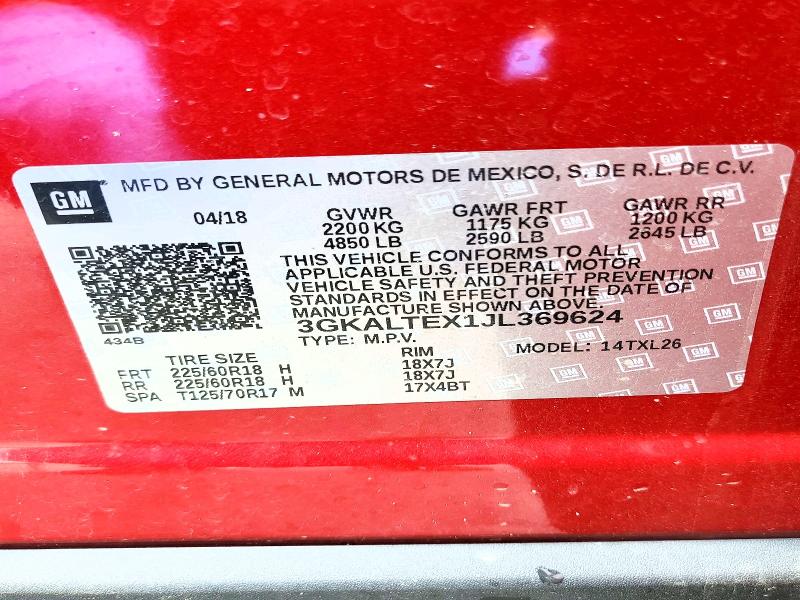 Продаж на аукціоні авто 2018 Gmc Terrain, vin: 3GKALTEX1JL369624, номер лоту: 49555266