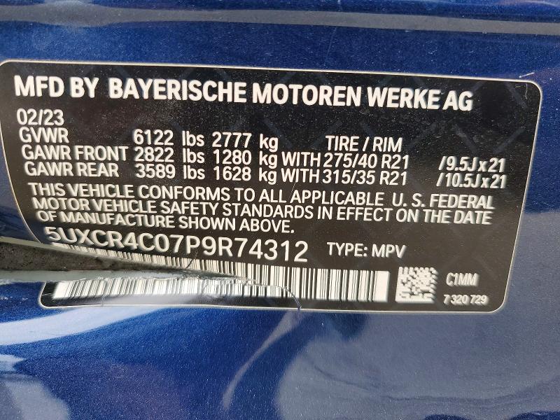 Aukcja sprzedaży 2023 Bmw X5, vin: 5UXCR4C07P9R74312, numer aukcji: 50558856