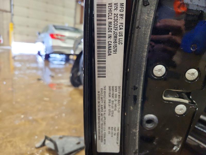 50965766 :رقم المزاد ، 2C3CDZFJ2MH615791 vin ، 2021 Dodge Challenger مزاد بيع