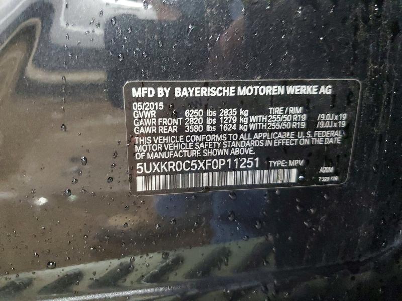 50433336 :رقم المزاد ، 5UXKR0C5XF0P11251 vin ، 2015 Bmw X5 مزاد بيع