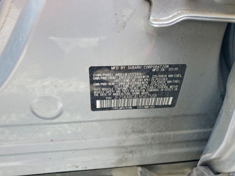 Aukcja sprzedaży 2020 Subaru Forester, vin: JF2SKARC4LH587588, numer aukcji: 49325206