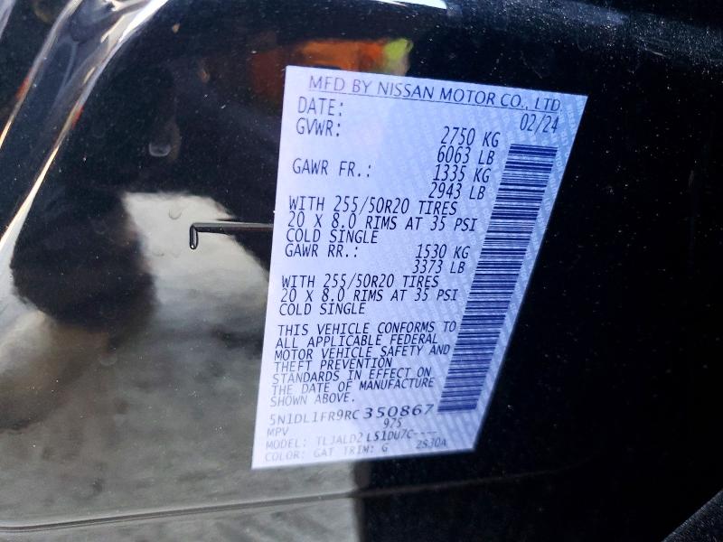 Продаж на аукціоні авто 2024 Infiniti Qx60, vin: 5N1DL1FR9RC350867, номер лоту: 51688266