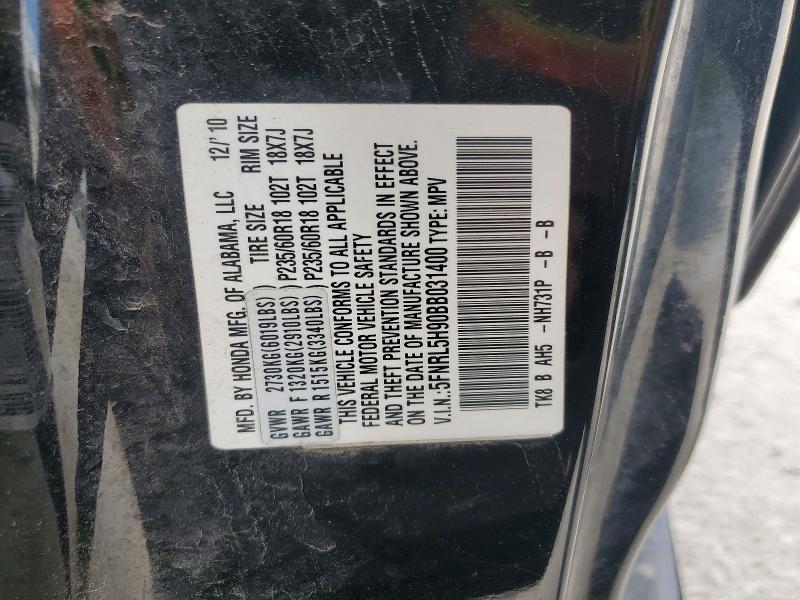 Продажа на аукционе авто 2011 Honda Odyssey, vin: 5FNRL5H90BB031400, номер лота: 51566496