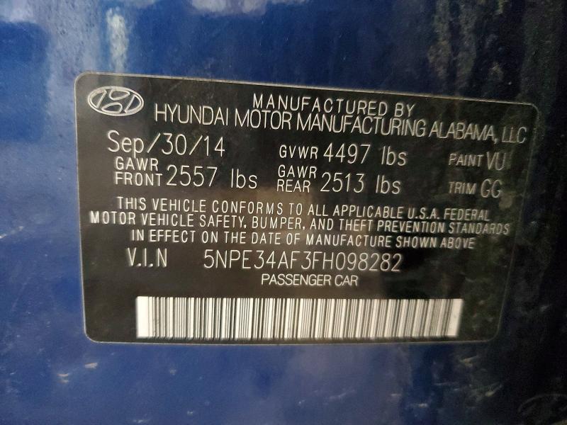 Продажа на аукционе авто 2015 Hyundai Sonata, vin: 5NPE34AF3FH098282, номер лота: 49410186