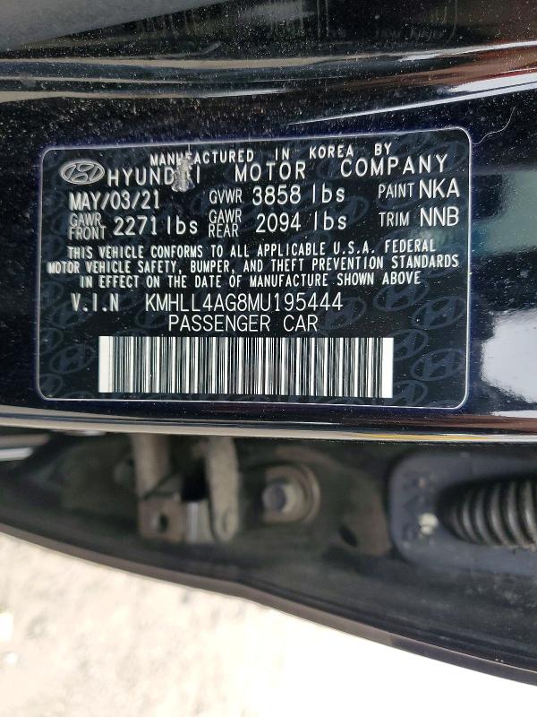 2021 Hyundai Elantra მანქანა იყიდება აუქციონზე, vin: KMHLL4AG8MU195444, აუქციონის ნომერი: 51633576
