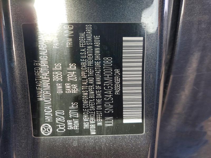 Продаж на аукціоні авто 2021 Hyundai Elantra, vin: 5NPLS4AG3MH007088, номер лоту: 48379096