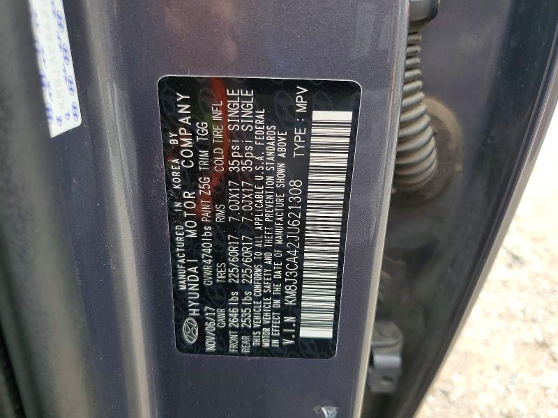 Aukcja sprzedaży 2018 Hyundai Tucson, vin: KM8J3CA42JU621308, numer aukcji: 50954166