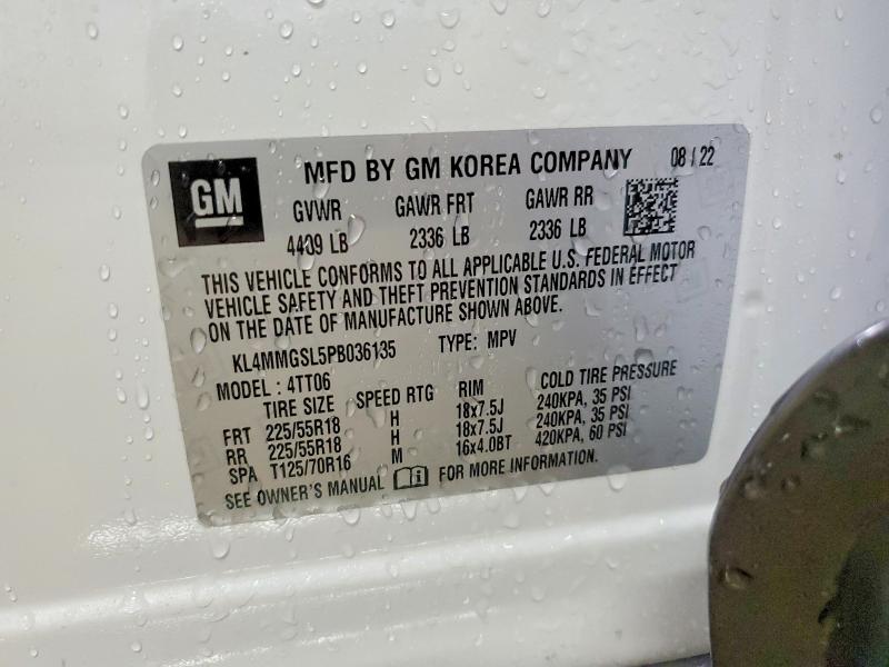 50596666 :رقم المزاد ، KL4MMGSL5PB036135 vin ، 2023 Buick Encore Gx مزاد بيع