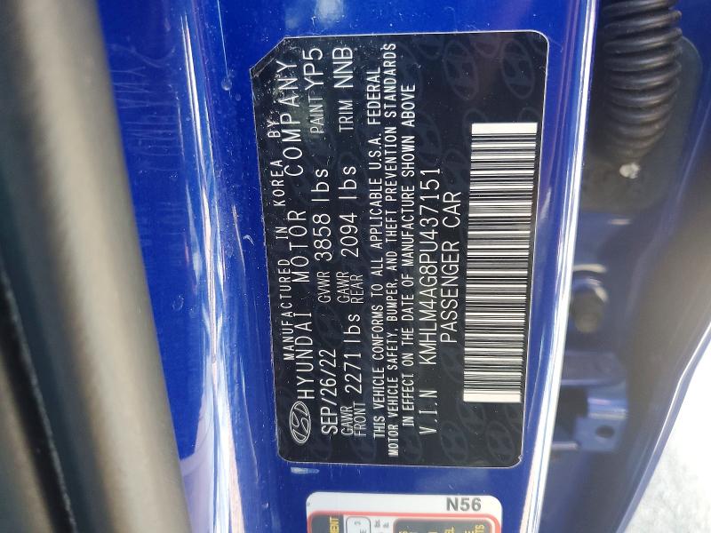 Aukcja sprzedaży 2023 Hyundai Elantra, vin: KMHLM4AG8PU437151, numer aukcji: 50574046