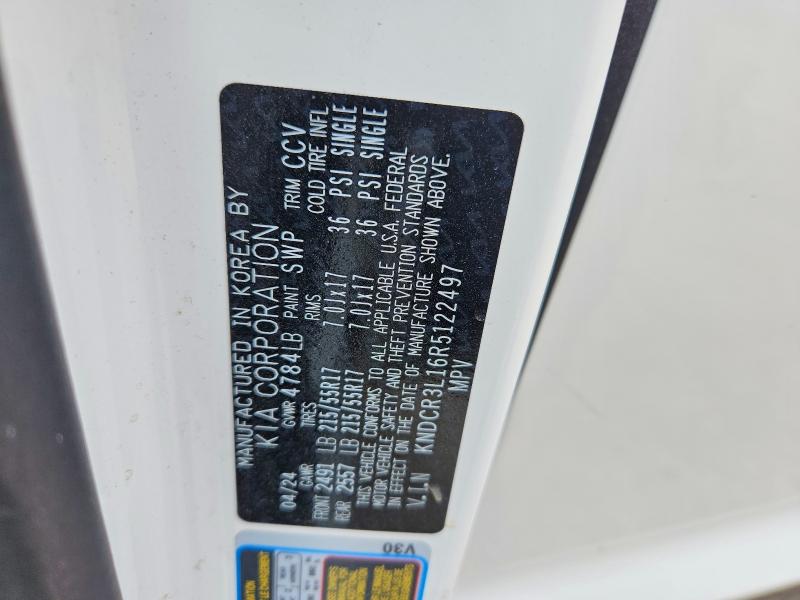 Aukcja sprzedaży 2024 Kia Niro, vin: KNDCR3L16R5122497, numer aukcji: 50739846