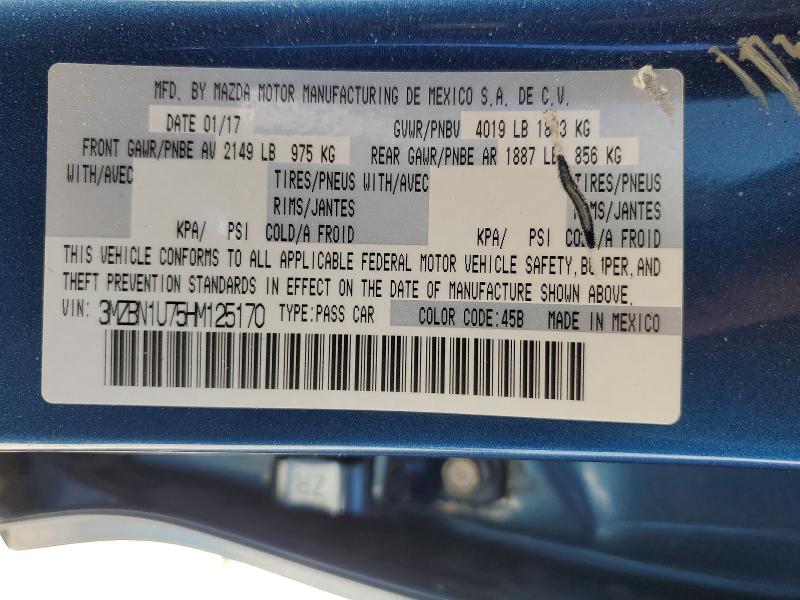 Aukcja sprzedaży 2017 Mazda 3, vin: 3MZBN1U75HM125170, numer aukcji: 49285276