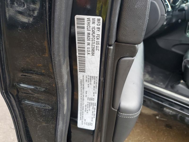 2020 Jeep Grand Cherokee მანქანა იყიდება აუქციონზე, vin: 1C4RJFCG7LC398584, აუქციონის ნომერი: 49825386