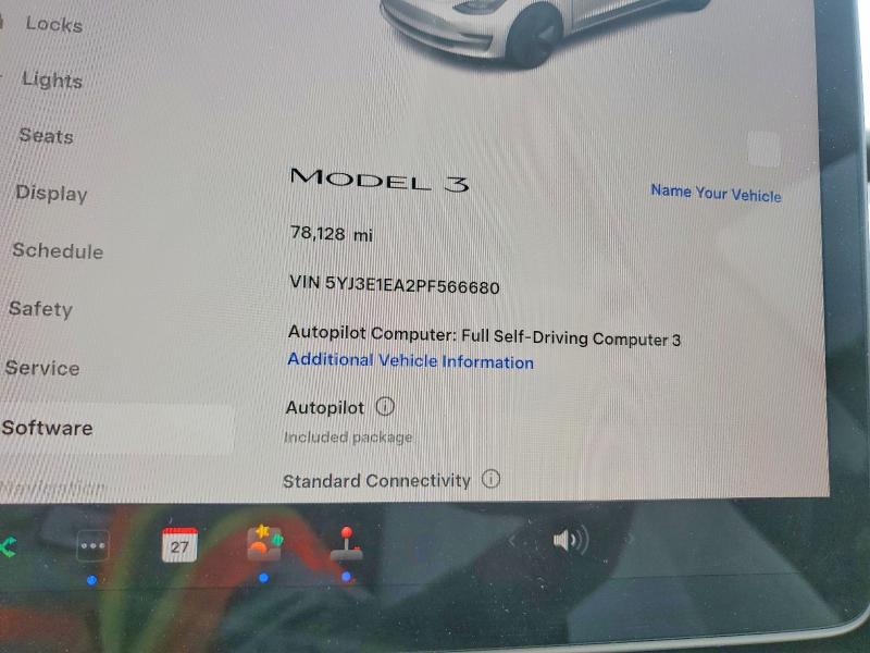 46854326 :رقم المزاد ، 5YJ3E1EA2PF566680 vin ، 2023 Tesla Model 3 مزاد بيع