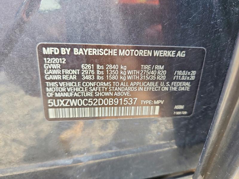 49235026 :رقم المزاد ، 5UXZW0C52D0B91537 vin ، 2013 Bmw X5 مزاد بيع
