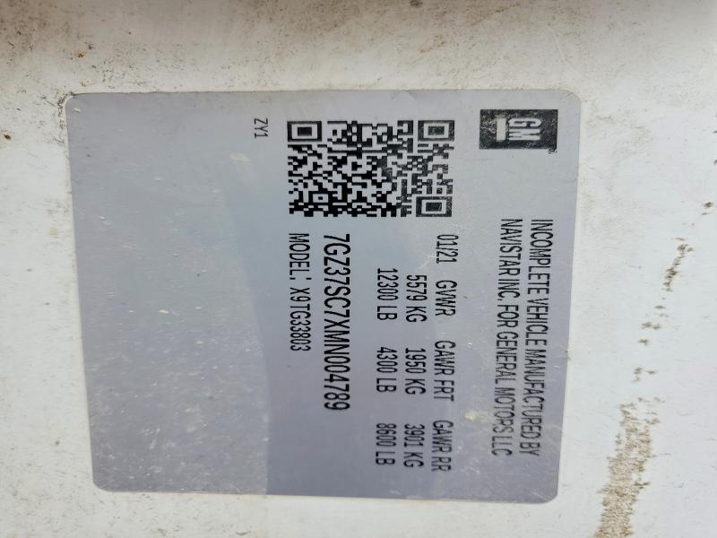 51063886 :رقم المزاد ، 7GZ37SC7XMN004789 vin ، 2021 Gmc Savana مزاد بيع