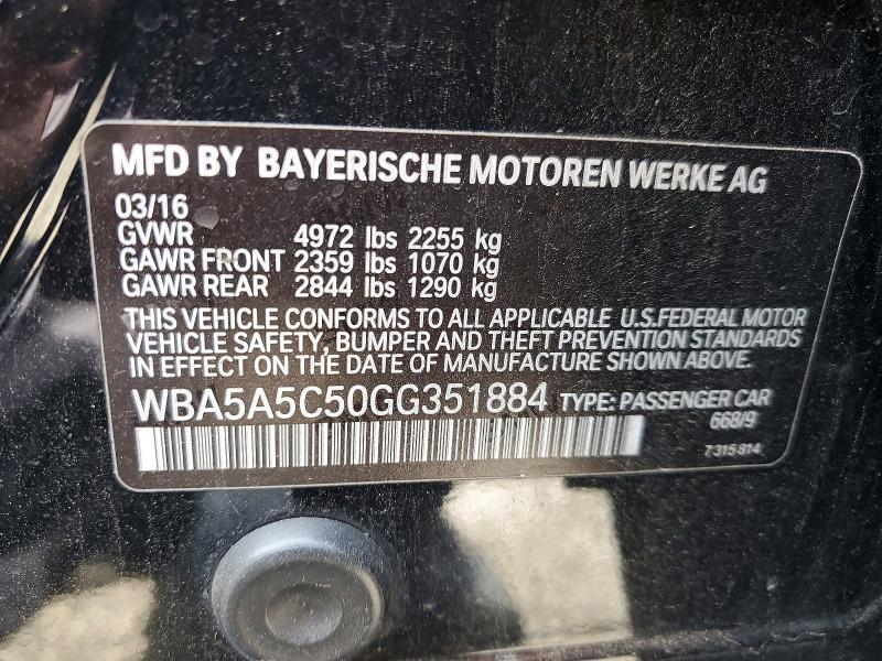 Продажа на аукционе авто 2016 Bmw 528, vin: WBA5A5C50GG351884, номер лота: 50149466