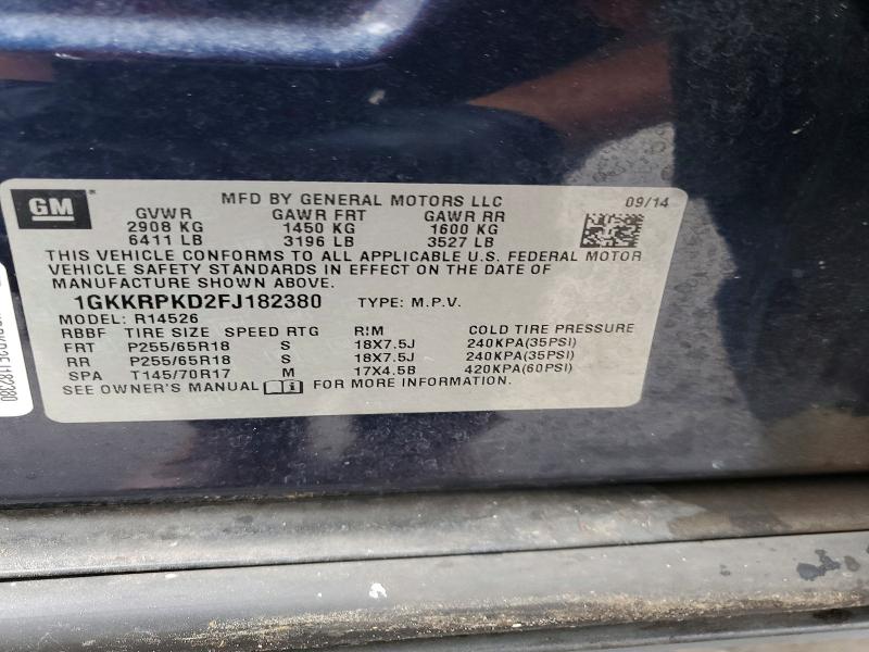 Продаж на аукціоні авто 2015 Gmc Acadia, vin: 1GKKRPKD2FJ182380, номер лоту: 51257386