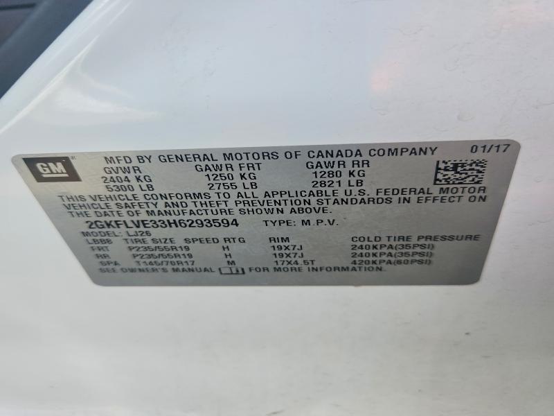 51303806 :رقم المزاد ، 2GKFLVE33H6293594 vin ، 2017 Gmc Terrain مزاد بيع