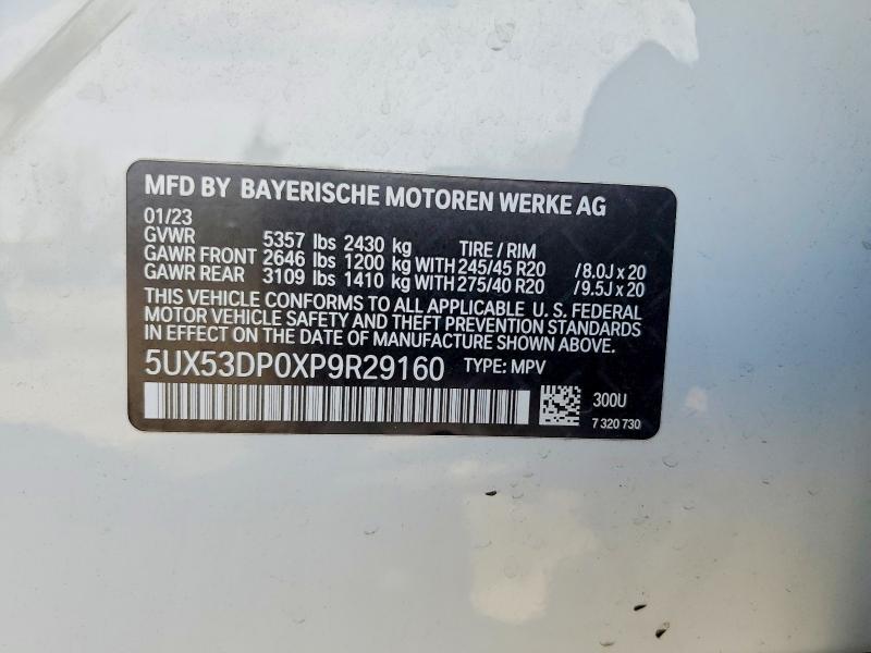 Продажа на аукционе авто 2023 Bmw X3, vin: 5UX53DP0XP9R29160, номер лота: 48537336