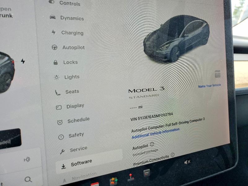 49295036 :رقم المزاد ، 5YJ3E1EA5MF092784 vin ، 2021 Tesla Model 3 مزاد بيع