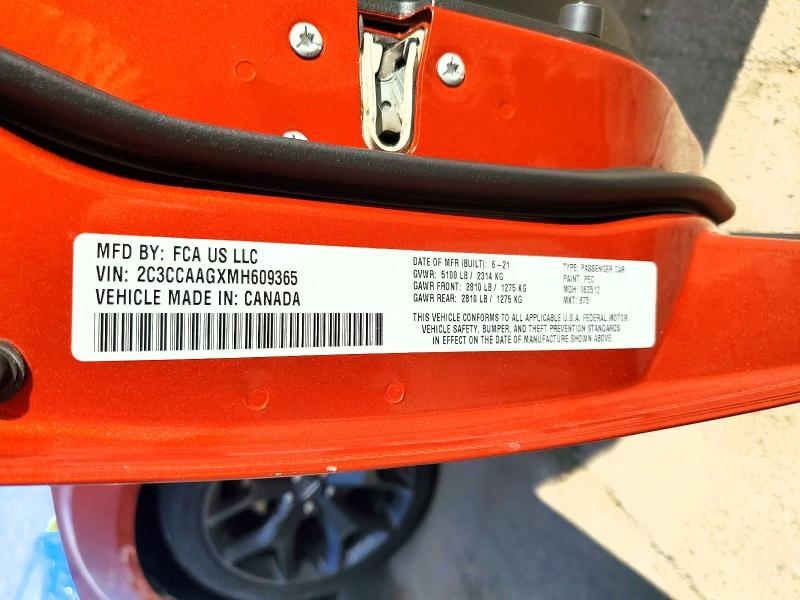 49016686 :رقم المزاد ، 2C3CCAAGXMH609365 vin ، 2021 Chrysler 300 مزاد بيع