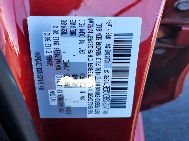 51197216 :رقم المزاد ، JM1DE1KZ8E0178993 vin ، 2014 Mazda Mazda2 مزاد بيع