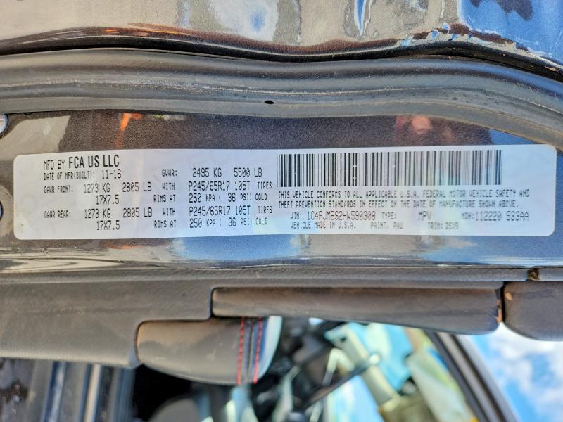Aukcja sprzedaży 2017 Jeep Cherokee, vin: 1C4PJMBS2HW590308, numer aukcji: 51274816