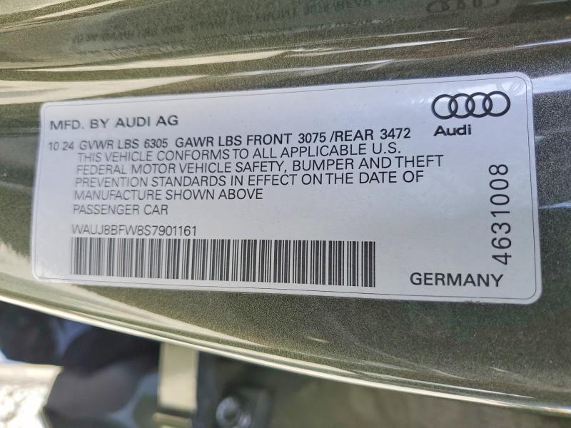 49374246 :رقم المزاد ، WAUJ8BFW8S7901161 vin ، 2025 Audi Rs E-tron Gt مزاد بيع