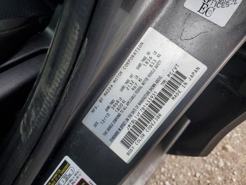 47640676 :رقم المزاد ، JM1BL1VF7B1433931 vin ، 2011 Mazda 3 مزاد بيع
