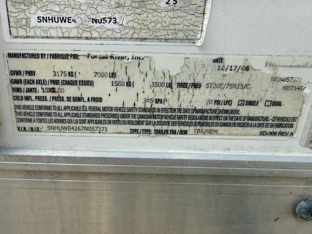 2007 Forest River We Haul მანქანა იყიდება აუქციონზე, vin: 5NHUWE4267N057371, აუქციონის ნომერი: 51137156
