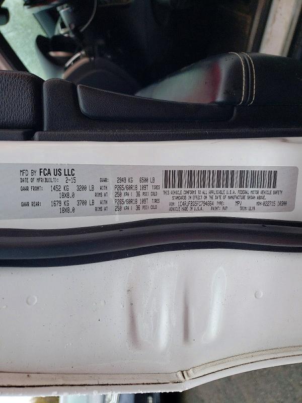2015 Jeep Grand Cherokee მანქანა იყიდება აუქციონზე, vin: 1C4RJFBG5FC794664, აუქციონის ნომერი: 51429276