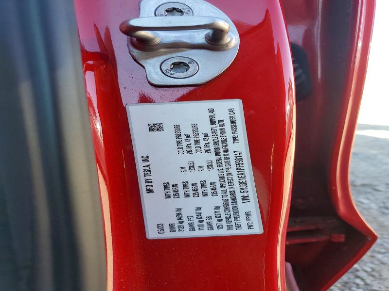 2023 Tesla Model 3 მანქანა იყიდება აუქციონზე, vin: 5YJ3E1EA1PF598147, აუქციონის ნომერი: 51948006
