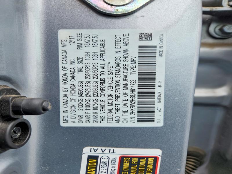 Aukcja sprzedaży 2018 Honda Cr-v, vin: 2HKRW2H58JH614722, numer aukcji: 51637616