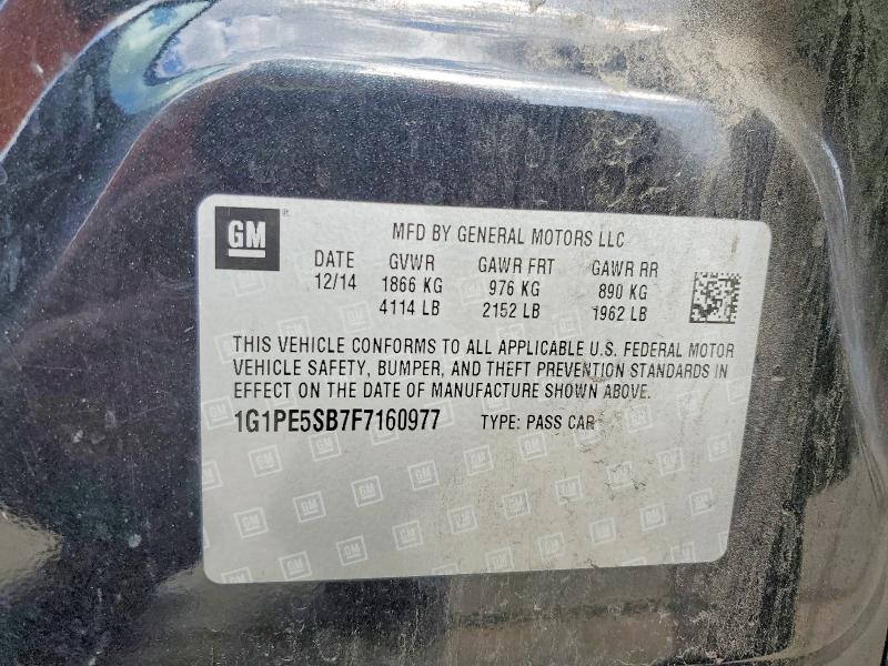 Продажа на аукционе авто 2015 Chevrolet Cruze, vin: 1G1PE5SB7F7160977, номер лота: 50856566