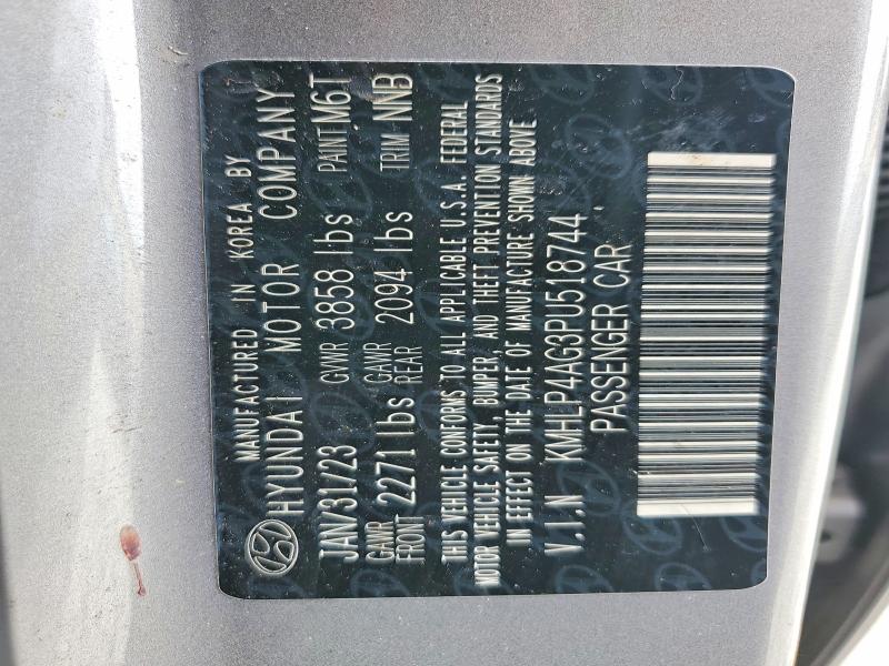 48100556 :رقم المزاد ، KMHLP4AG3PU518744 vin ، 2023 Hyundai Elantra مزاد بيع