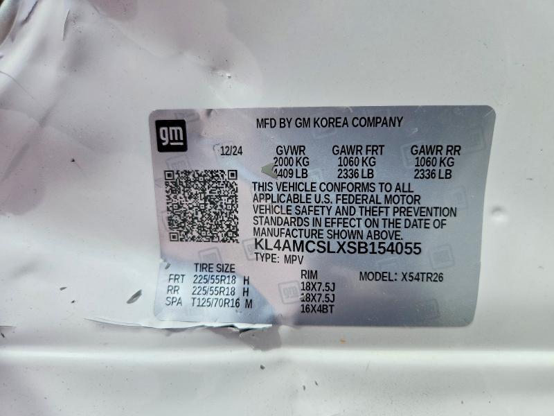 2025 Buick Encore Gx მანქანა იყიდება აუქციონზე, vin: KL4AMCSLXSB154055, აუქციონის ნომერი: 49312486